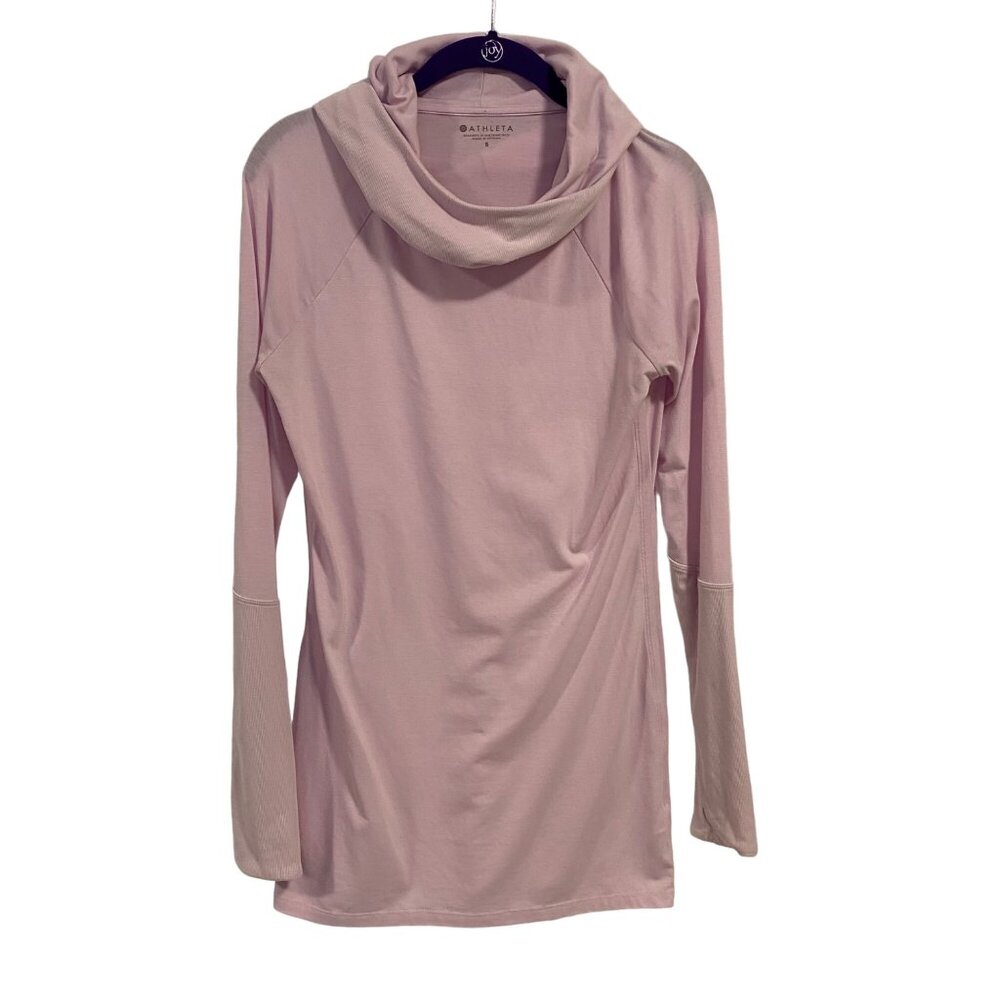 Athleta Essence Hooded Tunic Light Pink Size S